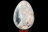 Crystal Filled Celestine (Celestite) Egg Geode #88302-1